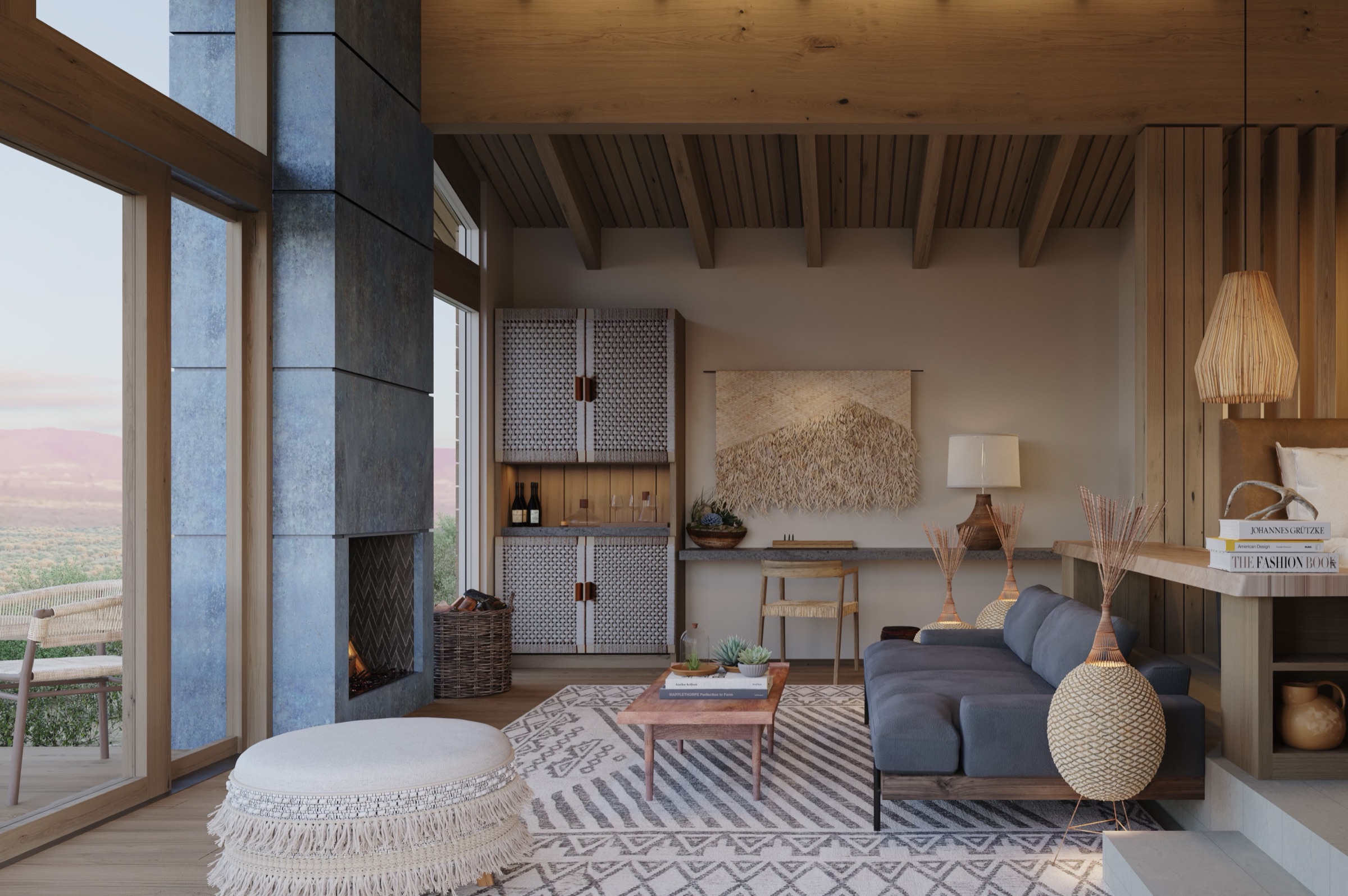 Photorealistic rendering of a residence interior