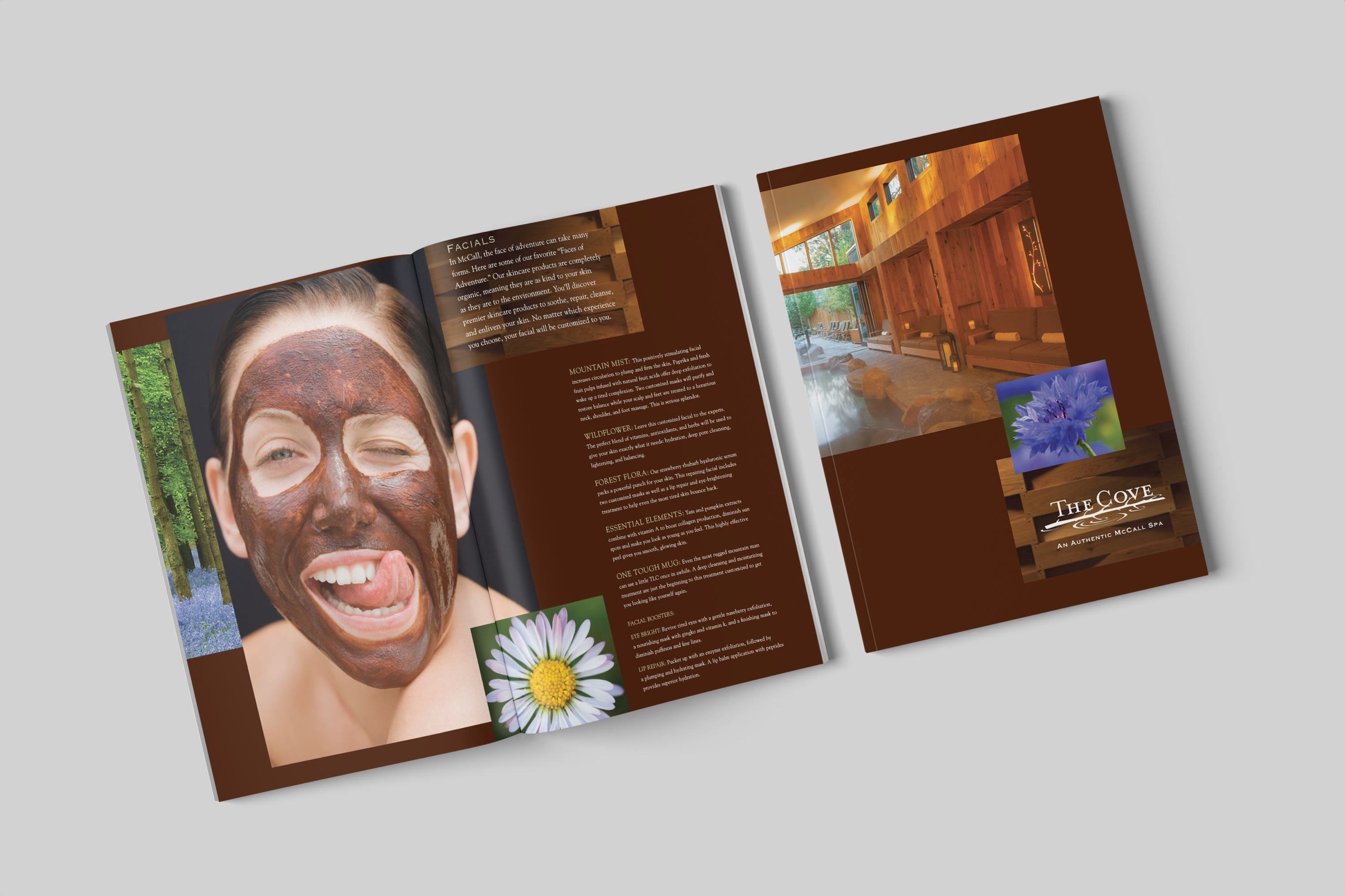 Printed treatment brochure spread