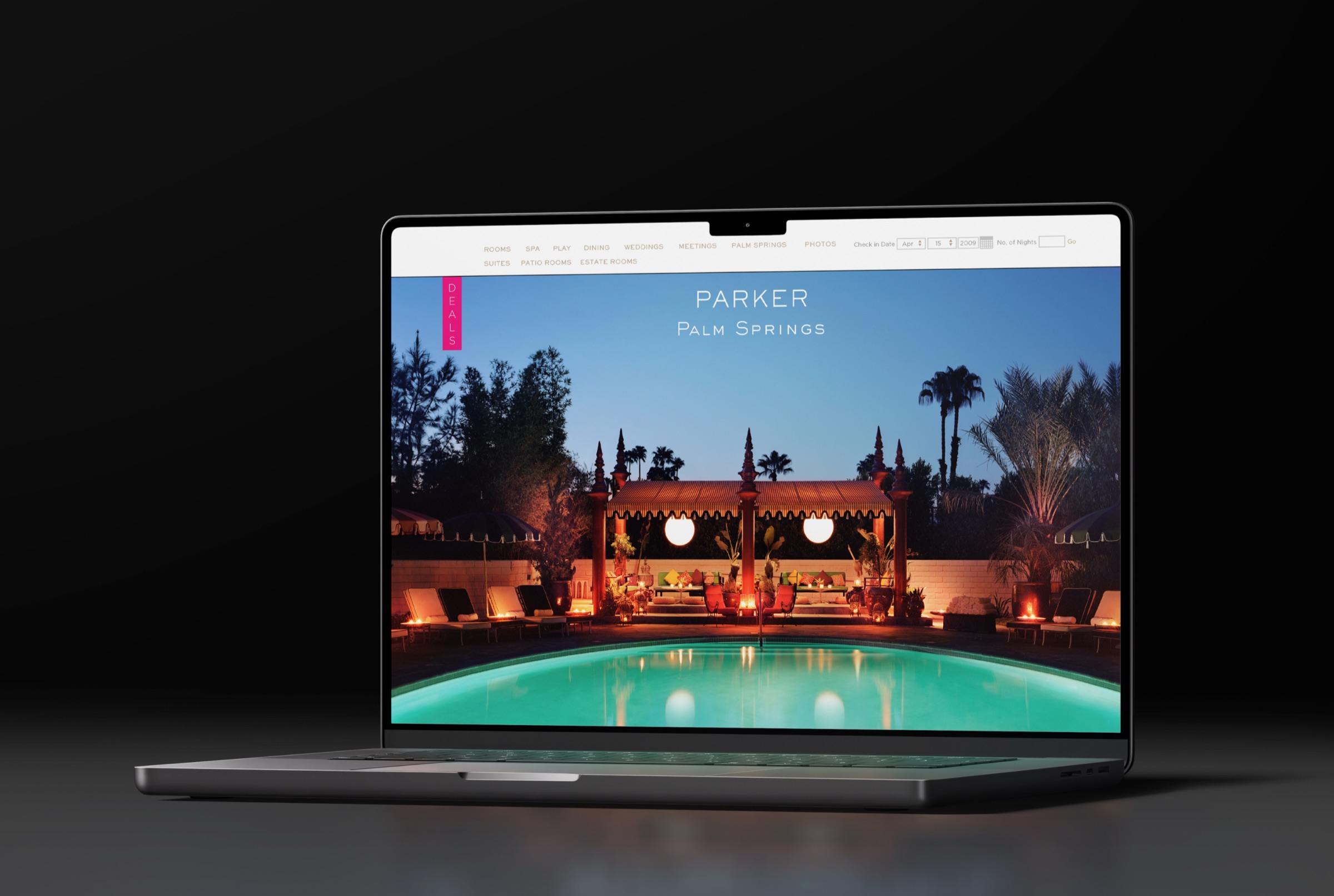 Property website open on a laptop